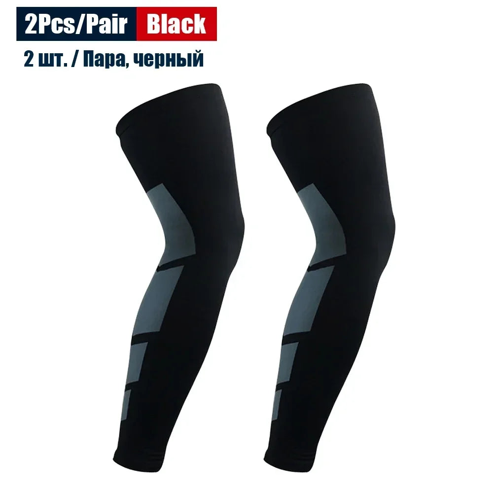 Full-Length Shin & Knee Compression Sleeves (Pair)