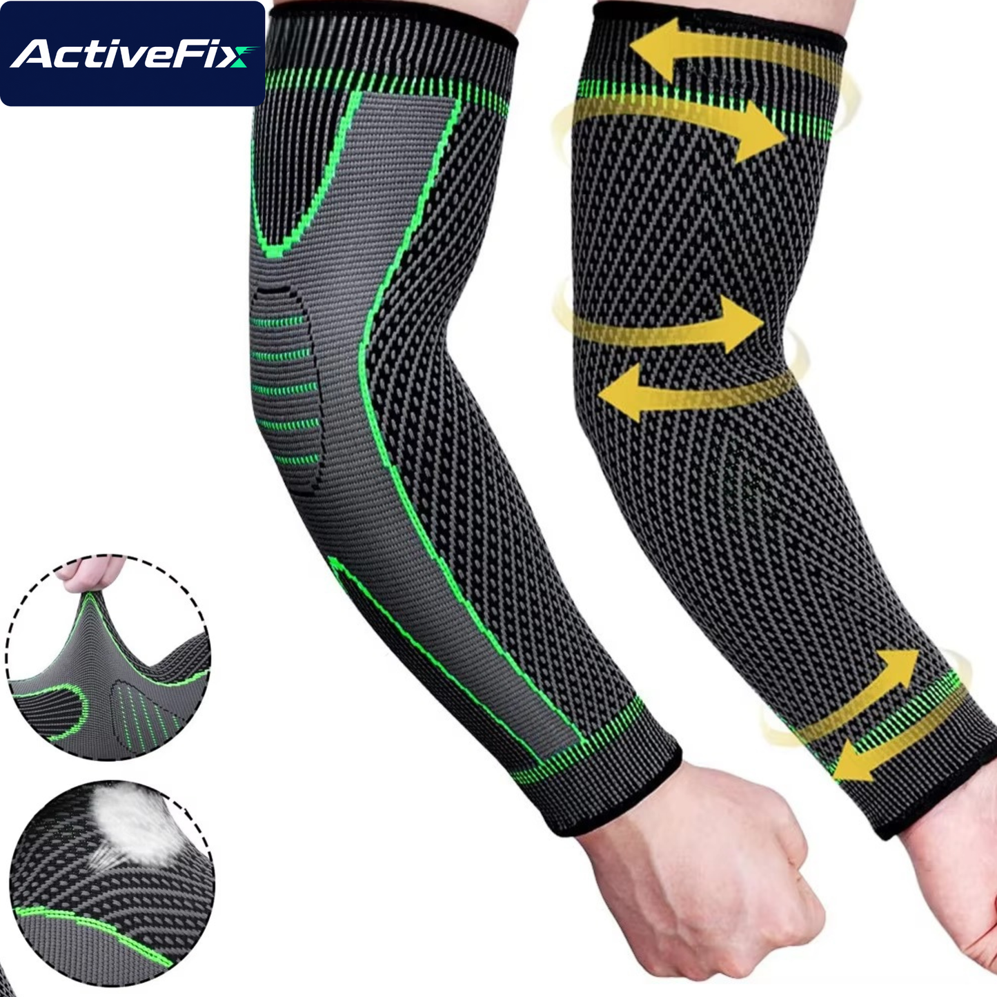 Anti-Slip Arm Compression Sleeves (Pair)