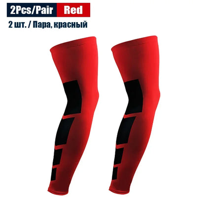 Full-Length Shin & Knee Compression Sleeves (Pair)