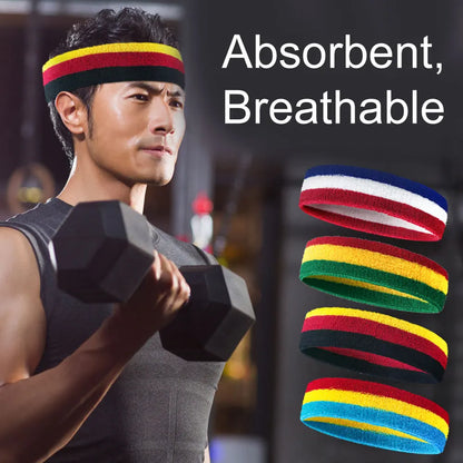Retro Sports Headband & Wristband Set (3-Piece)
