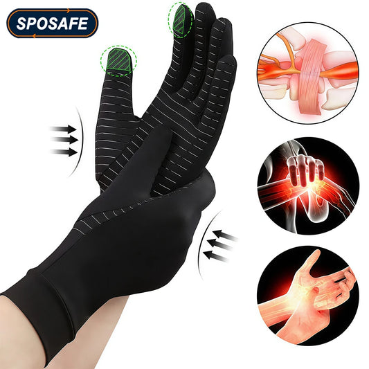 Copper-Infused Full Finger Arthritis Gloves (Pair)