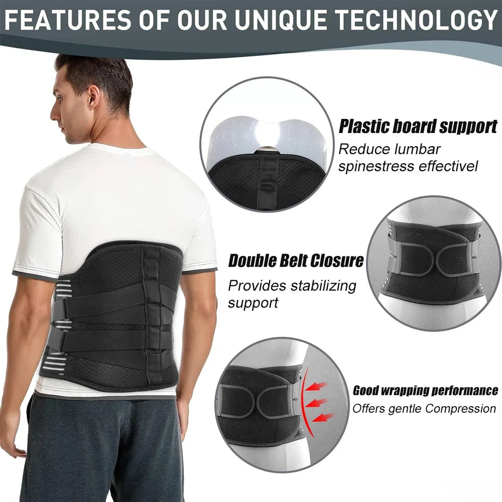 Heavy-Duty Lumbar Support Back Brace