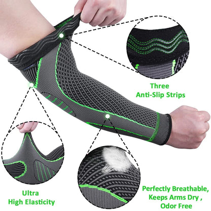 Anti-Slip Arm Compression Sleeves (Pair)