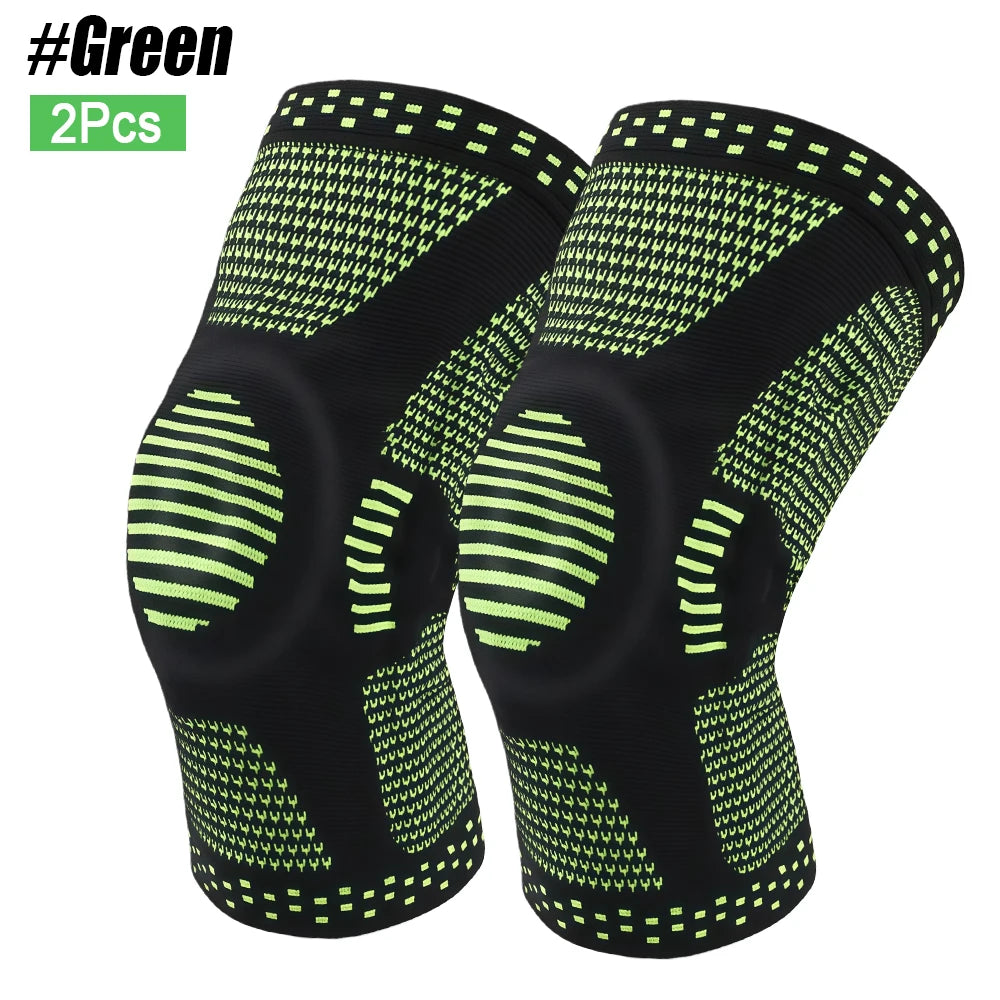 Spring-Stabilized Silicone Knee Brace