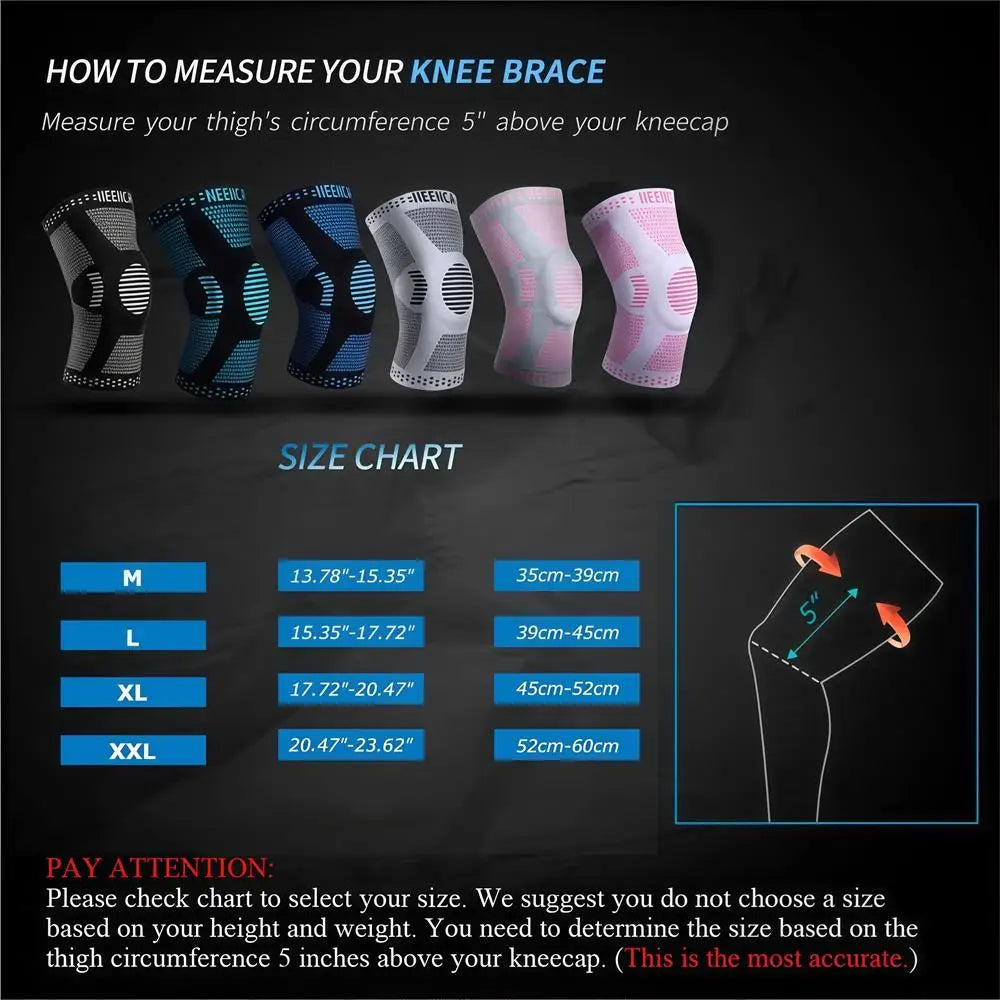 Spring-Stabilized Silicone Knee Brace