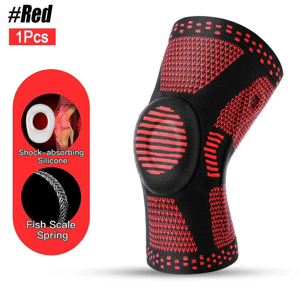 Spring-Stabilized Silicone Knee Brace