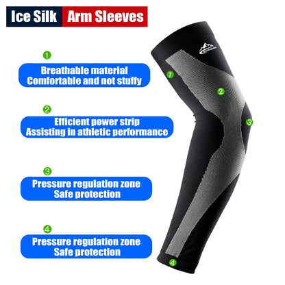 Ice-Silk Cooling UV Arm Sleeves (Pair)