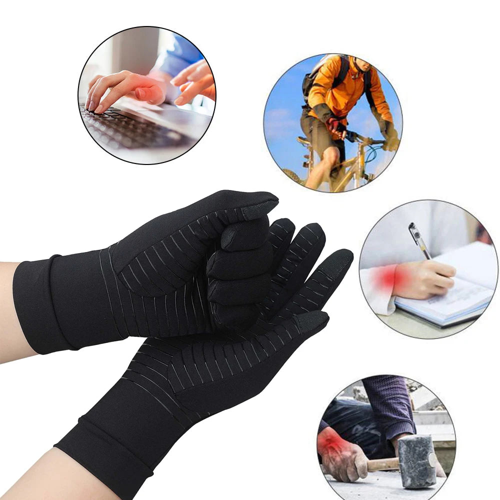 Copper-Infused Full Finger Arthritis Gloves (Pair)