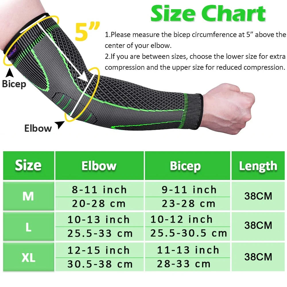 Anti-Slip Arm Compression Sleeves (Pair)