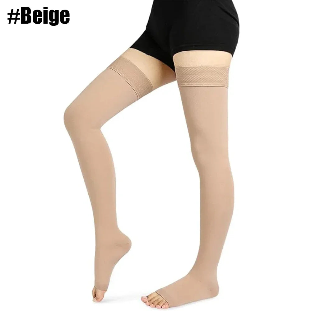 20-30 mmHg Thigh-High Compression Socks (Pair)