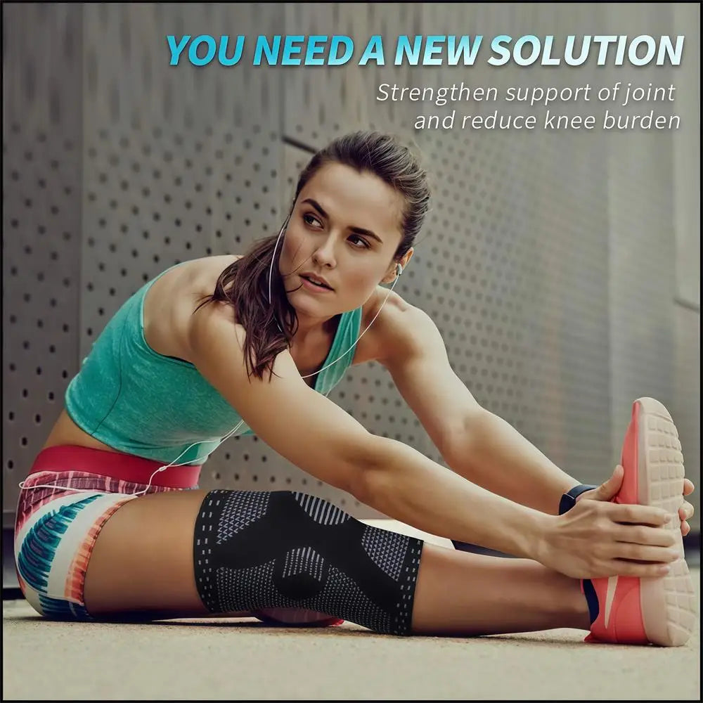 Spring-Stabilized Silicone Knee Brace