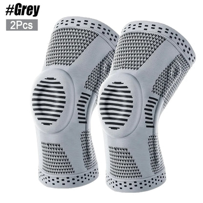 Spring-Stabilized Silicone Knee Brace
