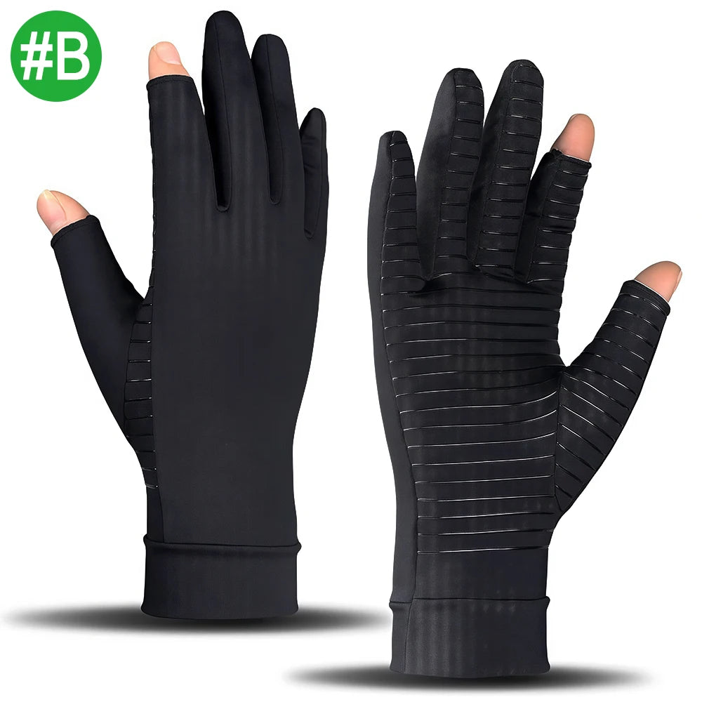 Copper-Infused Full Finger Arthritis Gloves (Pair)
