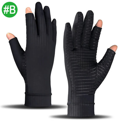 Copper-Infused Full Finger Arthritis Gloves (Pair)