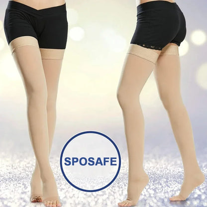 20-30 mmHg Thigh-High Compression Socks (Pair)