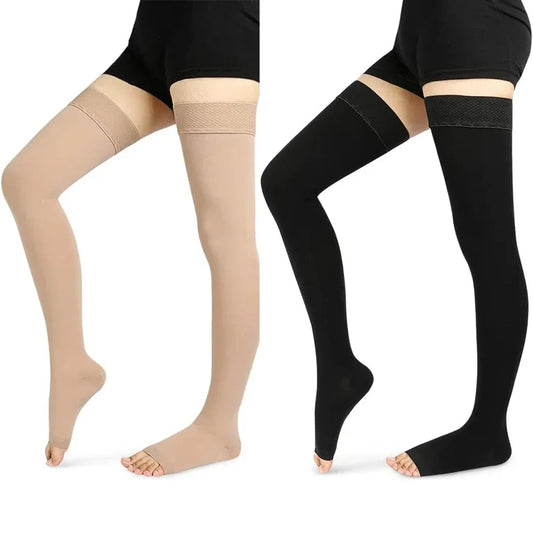 20-30 mmHg Thigh-High Compression Socks (Pair)