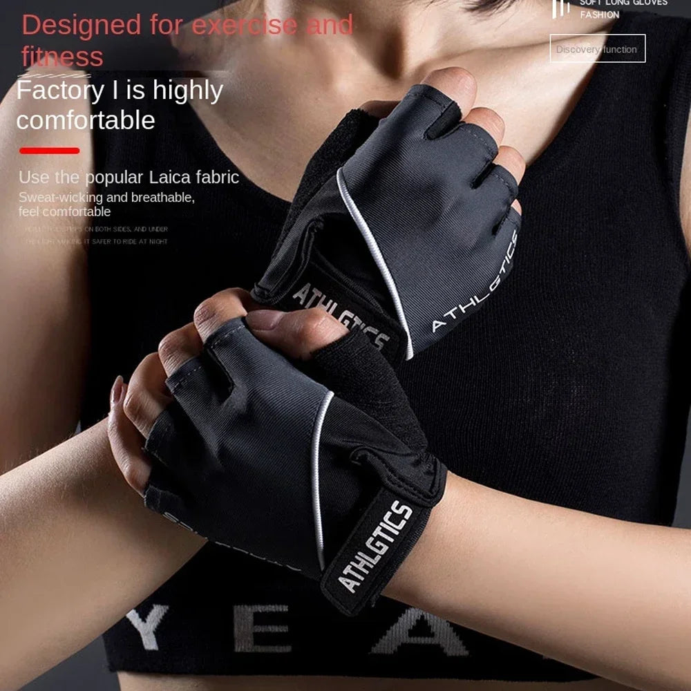Breathable Fingerless Workout & Cycling Gloves (Pair)