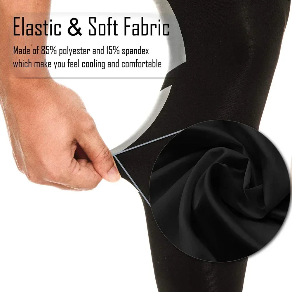 Full-Length Shin & Knee Compression Sleeves (Pair)