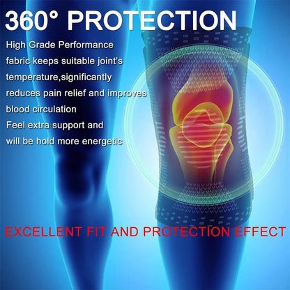 Spring-Stabilized Silicone Knee Brace