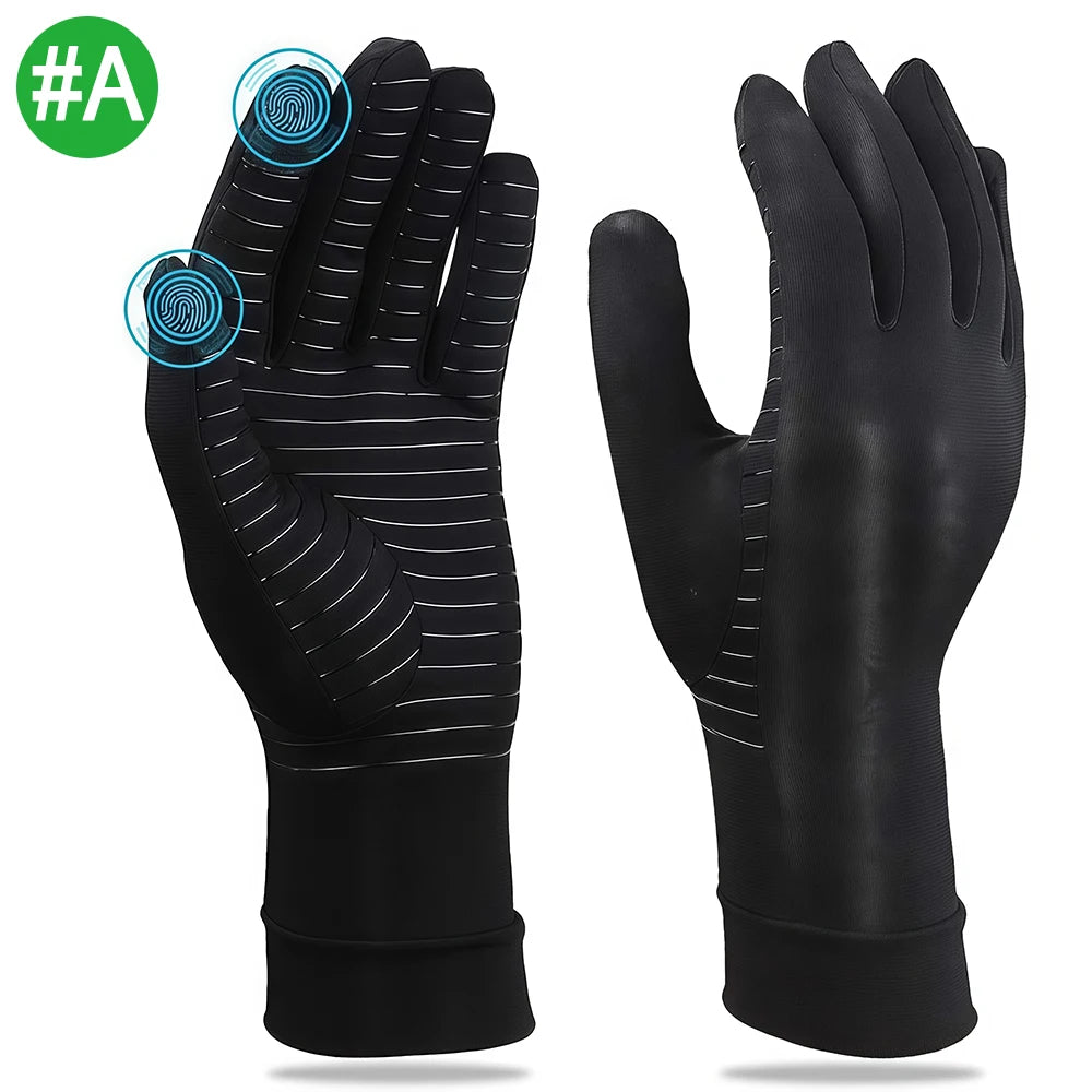 Copper-Infused Full Finger Arthritis Gloves (Pair)