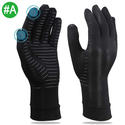 Copper-Infused Full Finger Arthritis Gloves (Pair)