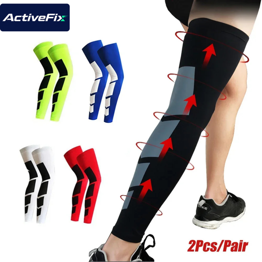 Full-Length Shin & Knee Compression Sleeves (Pair)